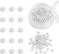 Vista 35 de Cuentas espaciadoras redondas bañadas en oro de 14 quilates, 3x3 mm, 50 piezas para hacer joyas sin deslustre