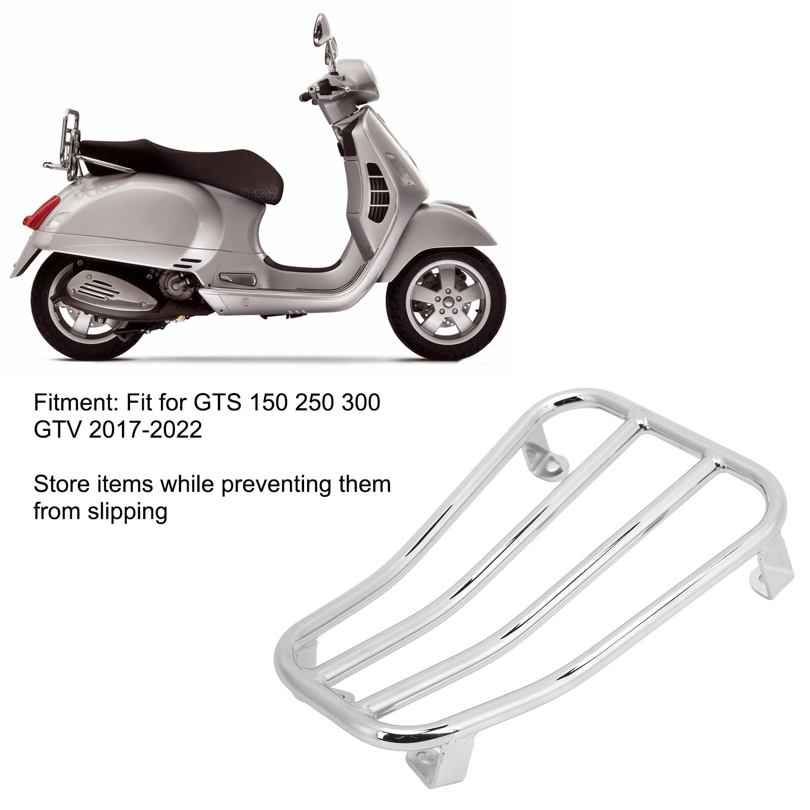 Motorrad Roller Fußstütze Gepäckträger Träger Halter Heavy Duty Stahl Lagerung Regal Für GTS 150 250 300 GTV 2017 2018 2019 2020 2021 2022 Modelle (Galvanisiert)