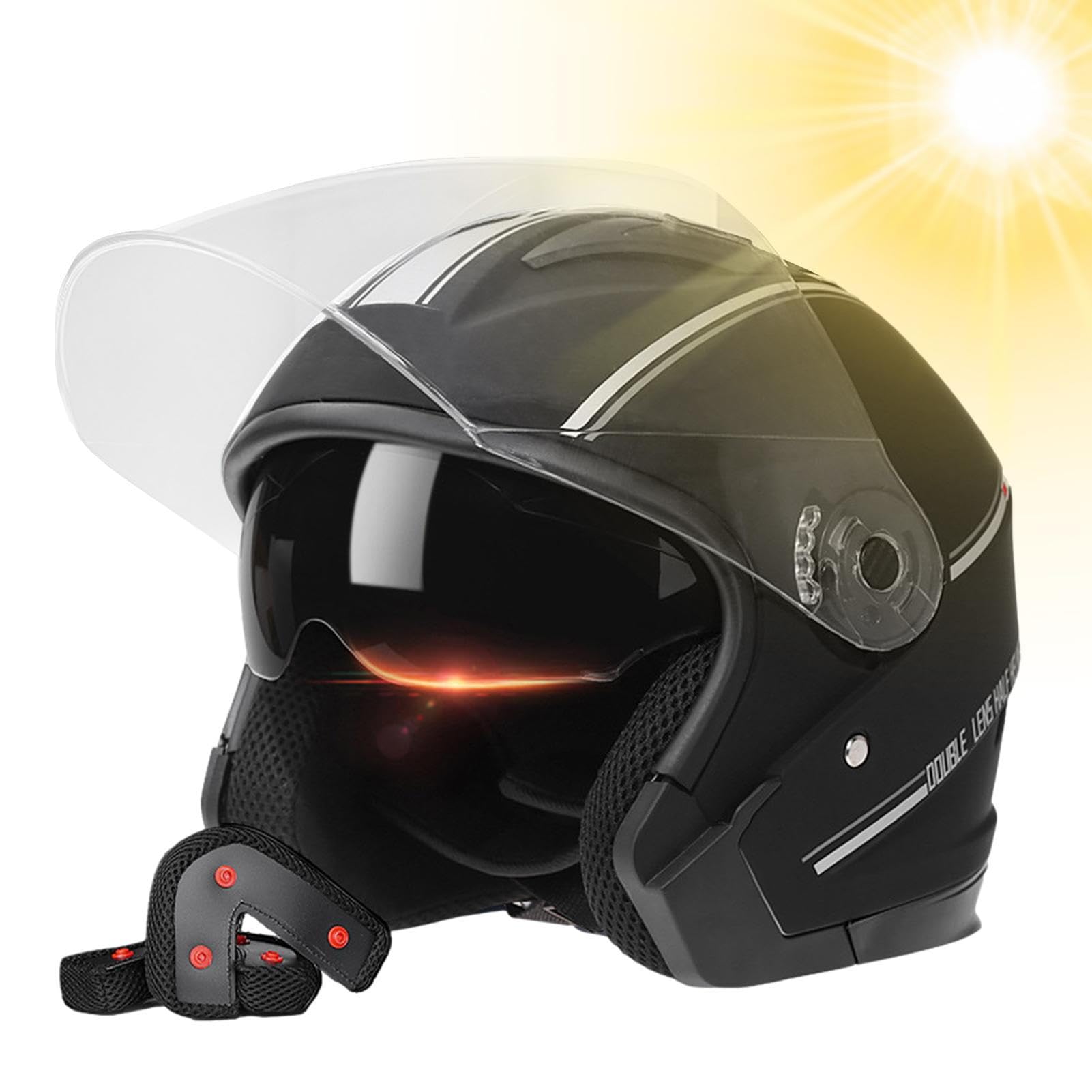 Caschi da moto | Caschi a doppia visiera Dot Caschi da equitazione - Comodi accessori per caschi da ciclismo su strada di montagna per uomini e donne adulti Rianpesn