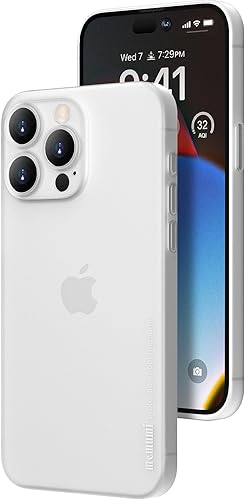 Miniatura 9 de memumi Funda delgada para iPhone 15 Pro de 0.012 in, ligera, cubierta de lente de cámara, protección completa PP acabado mate, cubierta trasera
