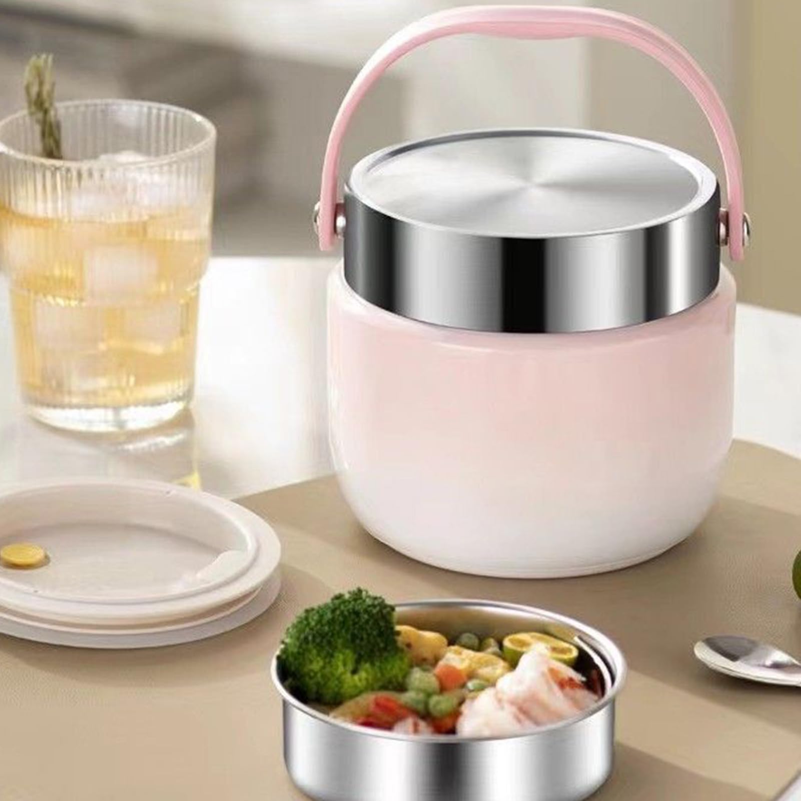 Isolierter Mittagsbehälter Für Warmes Essen 1200 Milliliter Thermische | Isolierte Aufbewahrungsdose Für Speisen Für Camping Picknick Arbeit Schule Büro Reisen
