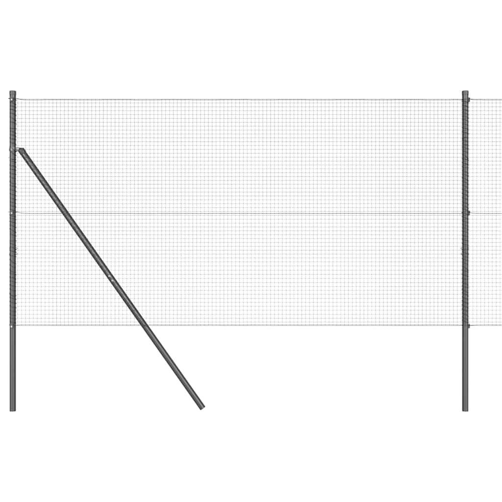 Fence Post Grey 10 x 1.4 m 19x19 mm Mesh Steel PVC Weather Resistant Outdoor Garden Fence Posts Kit with Powder Coated Finish Modular Design for Terrace Privacy and Security Enclosure