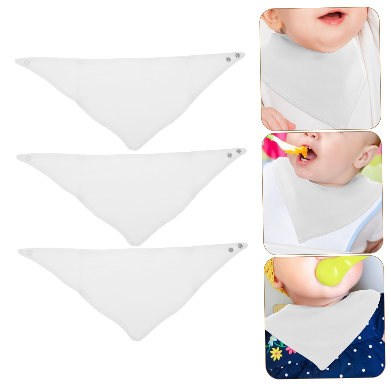 TOYANDONA 12 Stk Babylätzchen Baby-entwöhnungslätzchen Saugfähige Handtücher Aus Baumwolle Saugfähiges Lätzchen Für Babys Baby-lätzchen Reine Baumwolle Kleinkind Schal Wasser Aufnehmen Weiß