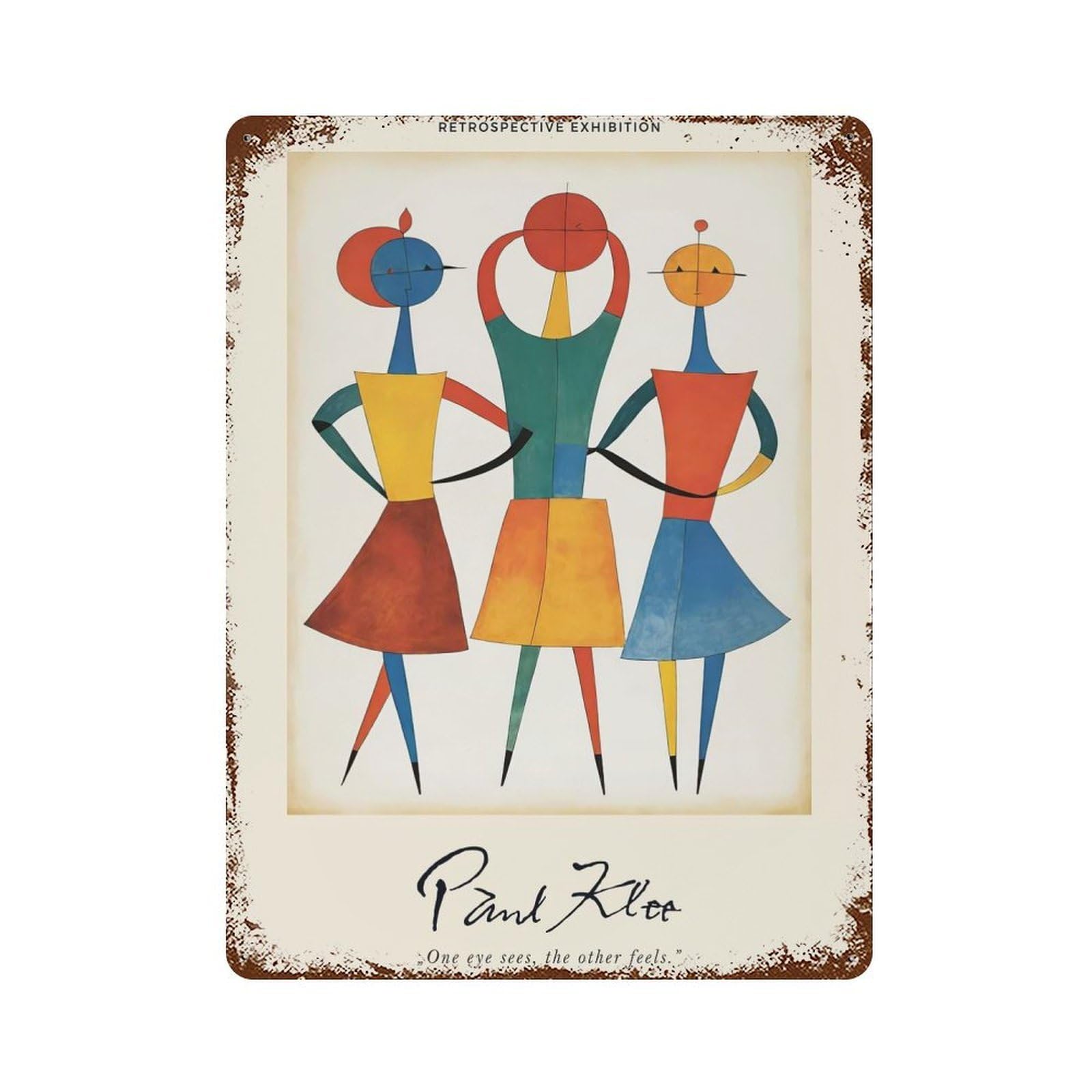 Paul Klee Family Retro Metal Sign 15.7"x11.8", Decorative Metal Wall Art for Basement, Hobby Room And Garage Decor