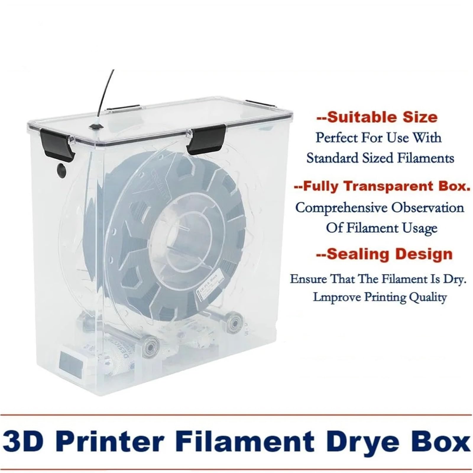 Compatibile Con Filamenti For Stampanti 3D - Scatola Essiccatore For Filamenti PLA/ABS Ermetica E Resistente All'umidità, Monitoraggio In Tempo Reale(Package 3)