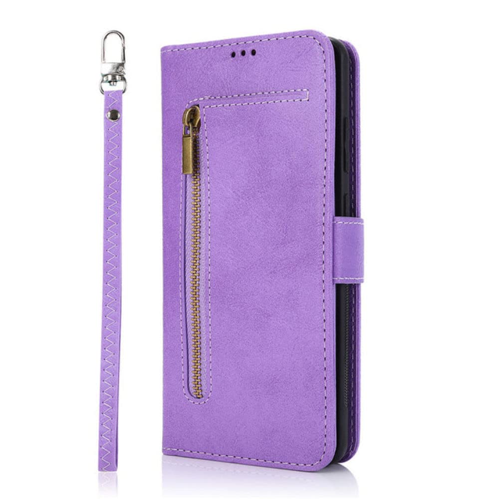 Funda Tipo Billetera para Samsung Galaxy S22 S21 S20 FE S10E S9 S8 Note 20 10 9 8 Ultra Plus Funda para teléfono con Ranura para Tarjeta magnética de Cuero, Púrpura, para Galaxy Note9