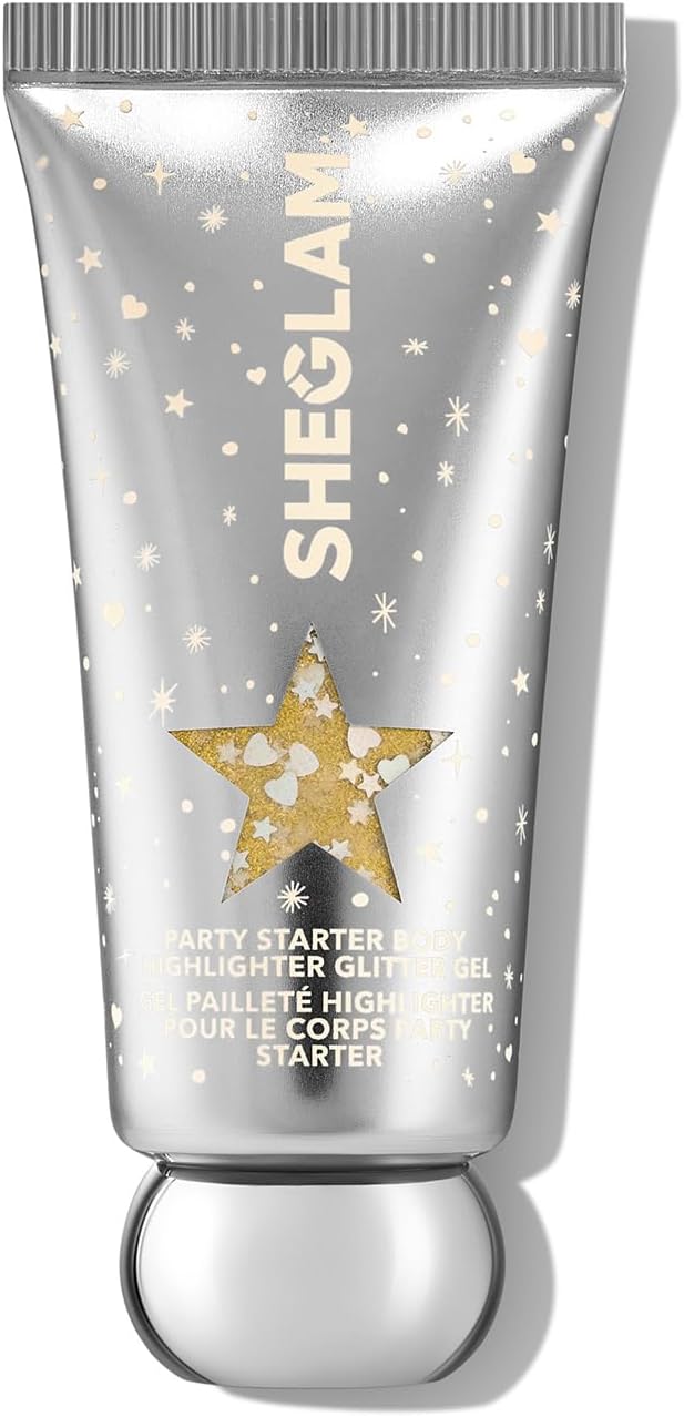 SHEGLAM Party Starter Body Highlighter Glitter Gel Quick-Drying and Non-Sticky Glitter Spray Liquid Highlighter for Face Hair Body Glitter-Feelin' Extra