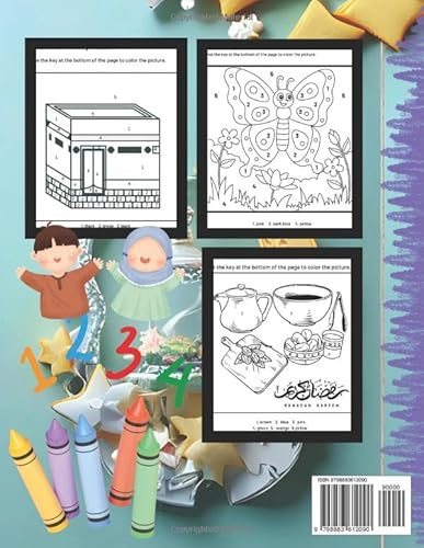 Colors of Faith: Color by Number Muslim kids Book: Muslim Kids Activities Ramadan Coloring