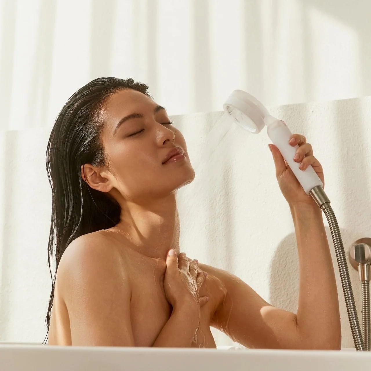 Seoni Pommeau De Douche Filtrante Double Filtration Anti Chlore, Calcaire Et Métaux Lourds
