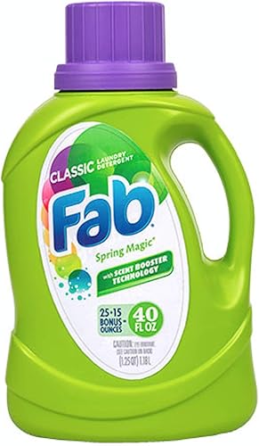 Fab Spring Magic - Detergente líquido para ropa, 40 onzas