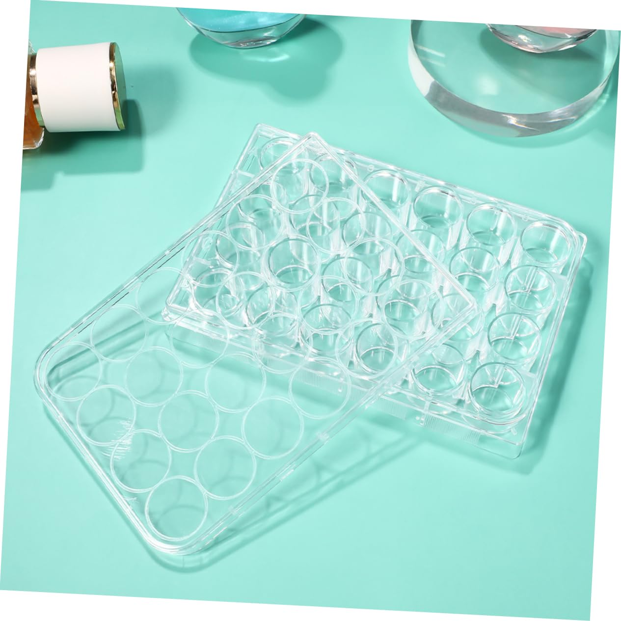 FUNOMOCYA 5sets Efficient Lab Plate Made of Material Cell Culture Tray Lid Included 2pcs*5