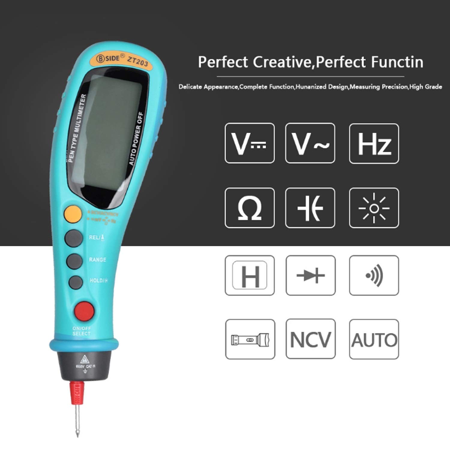 ZT203 Handheld LCD Digital Multimetr Ammomater Voltmeter Ohmmeter Do użytku laboratoryjnego