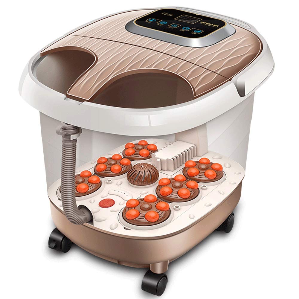 Masajeador de Baño de Spa para Pies con Calor Y Burbujas, Chorros de Agua Ajustables, Control de Temperatura Del Tiempo, Pantalla Led, Bañera de Pie para Pedicura en el Hogar