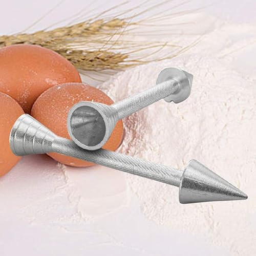 Miniatura 2 de Yardwe 2 piezas de aleación de aluminio de flores para hornear pastelería cono titular pastel tubería varilla glaseado rosa palos decoración pastel