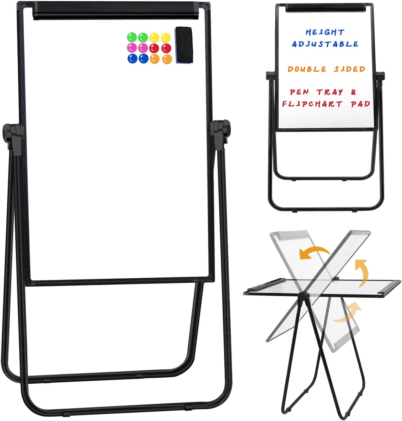 Double Sided White Board with Stand 40x28 Portable