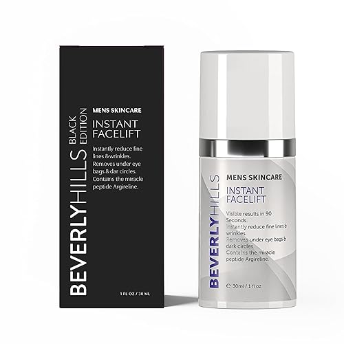 Beverly Hills Tratamiento instantáneo de suero facial y ojos para hombre, para ojeras, ojos hinchados y arrugas