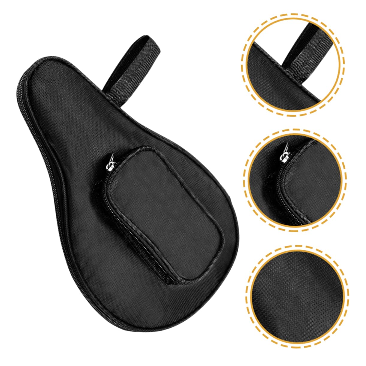 TOYANDONA Tischtennistasche Taschen Schläger Bag-Pong Fall Zubehör Tasche Wasserdicht Tennisbeutel Pong-paddel Kopf Tennistasche Tischtennis Organisationstasche Schwarz Oxford-Stoff