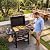 Feasto 28-Inch 3-Burner Propane Gas Griddle with Protective Hood & Side Burner, Outdoor Flat Top Grill with Foldable Side Table & Disposable Foil Liners for Patio Backyard BBQ Party