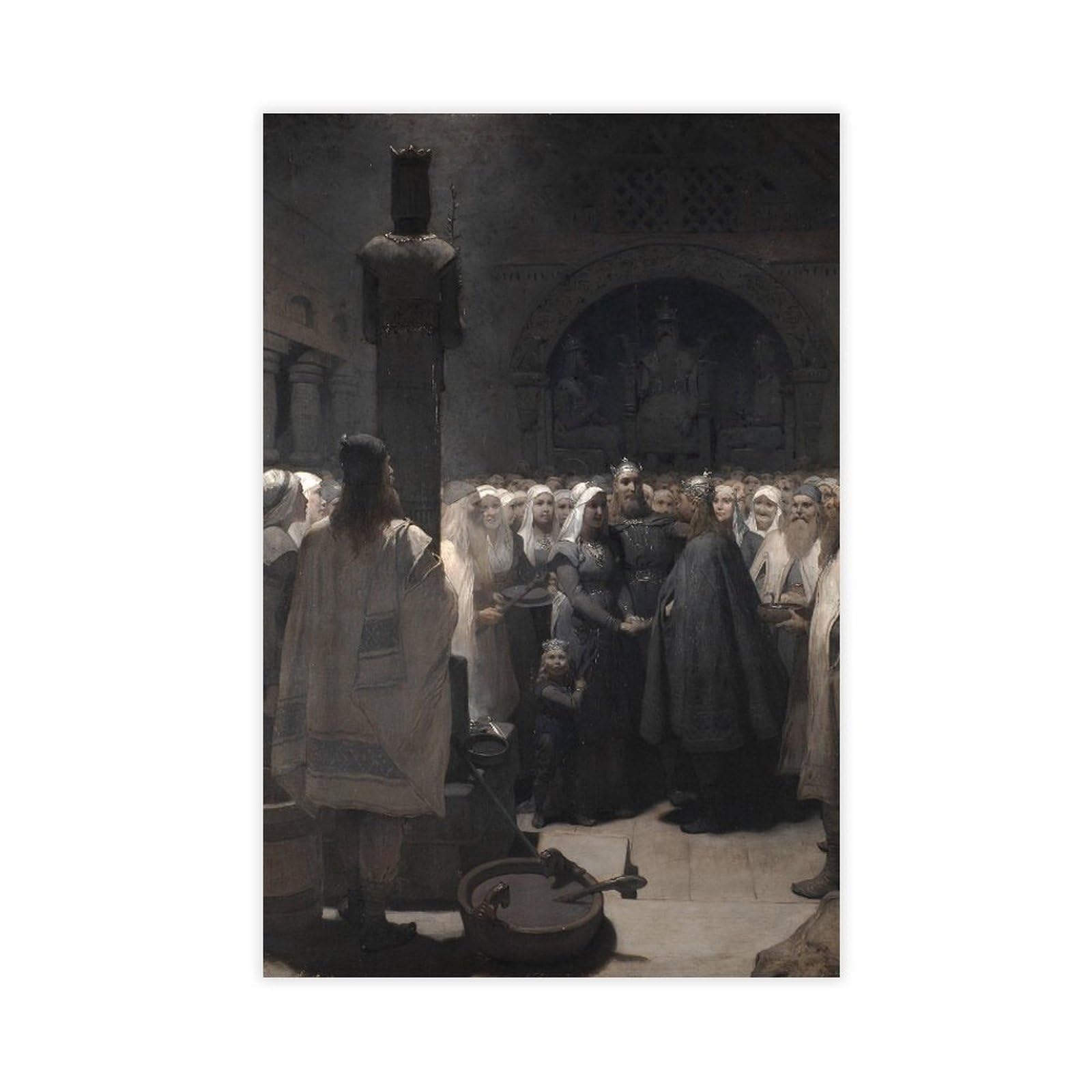 JFECTH Reconciliation (1880s) Canvas Poster for Living Room Decor Gift