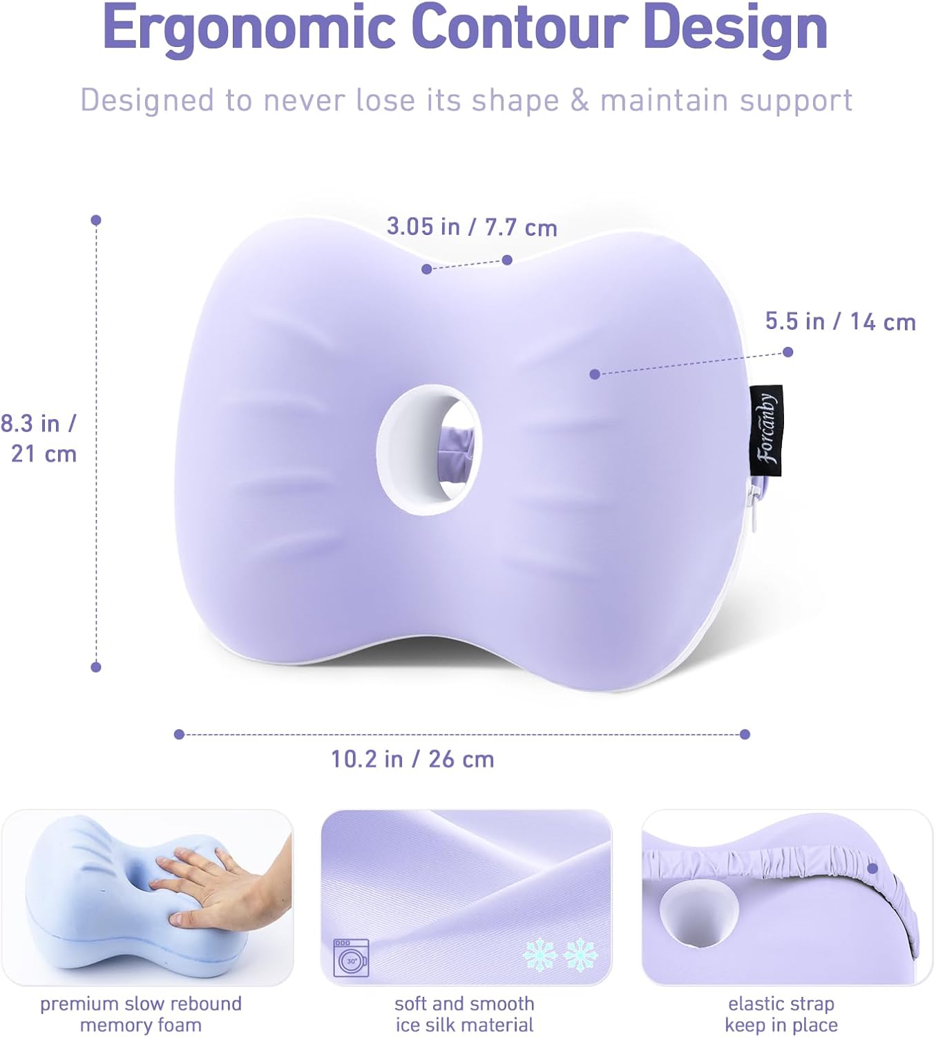 Knee Pillow for Side Sleepers - Smooth Spine Alignment Pillow - Memory Foam Knee Pillows for Back Hip Pain, Spine Aligning, Sciatica, Surgery Recovery, Pregnancy