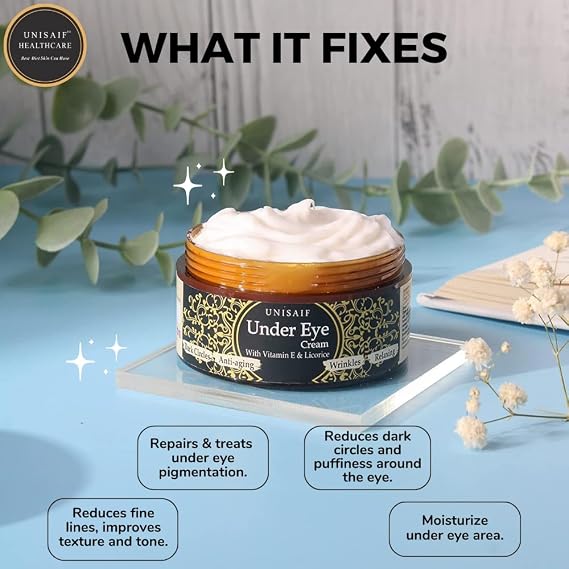 Under Eye Cream Anti Aging Eye Cream for Puffiness and Bags Under Eyes | Eye Repair Cream for Dark Circles Under Eye Treatment | Puffy Eyes Treatment | Eye Cream for Dark Circles 1.76 oz