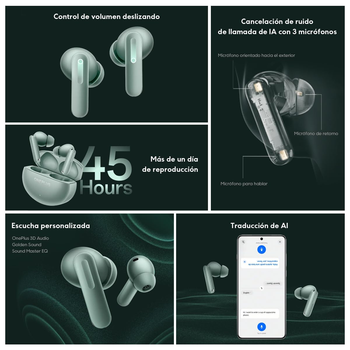 OnePlus Buds 4 fones de ouvido sem fio, fones de ouvido intra