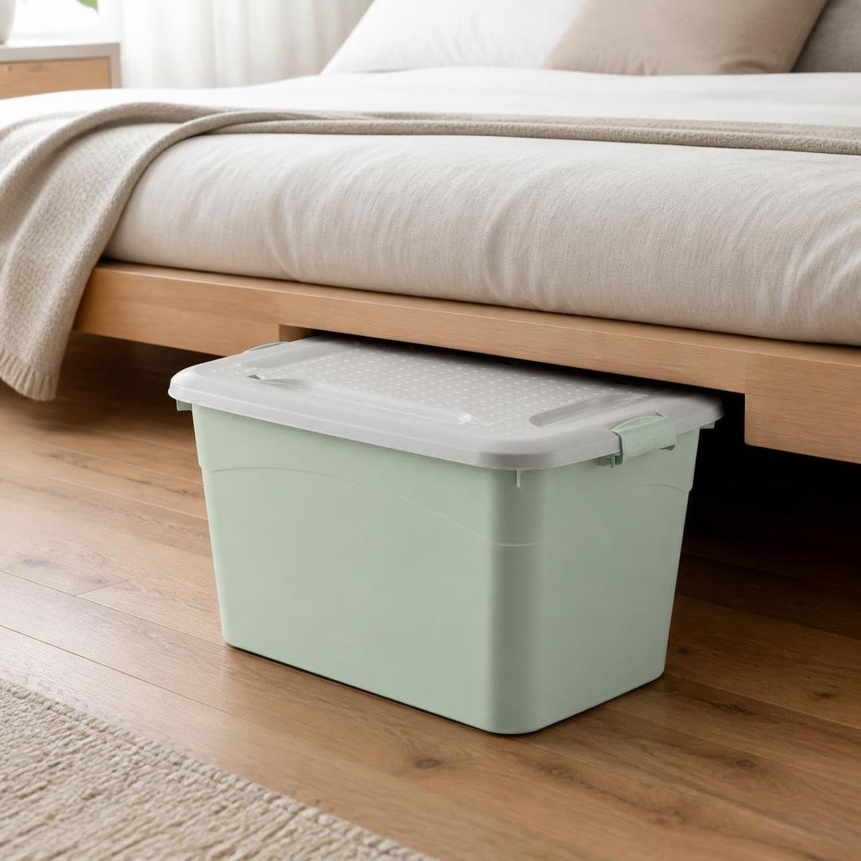 Aufbewahrungsbox, Staubdicht, Stapelbar, color to 3, 55x39x31.5cm, 4 Räder