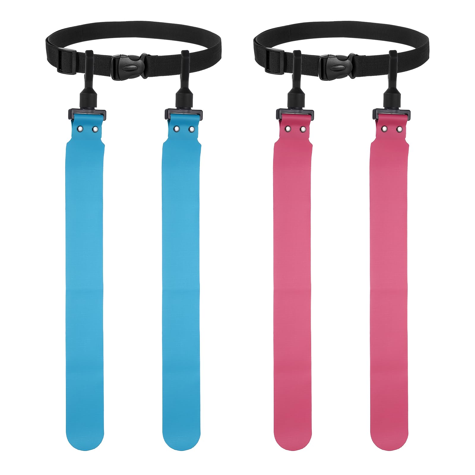 YELARXI Flag Football, Adjustable Flag Football Belts with 1 Belt and 2 Flags Easy Tear Away 2Pcs & Rose Red/Sky Blue - Fitting For(Youth/Adults Players Training Equipment/Competition) — image 1