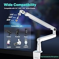 Vista 4 de FIFINE Soporte de Brazo Articulado para Micrófono, Soporte de Brazo de Micrófono de Perfil Bajo, Brazo Articulado de Micrófono para Podcast