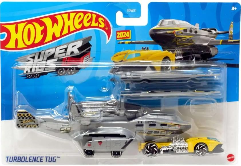 Hot Wheels Super Rigs Truck, Turbolence Tug, Yellow 2024