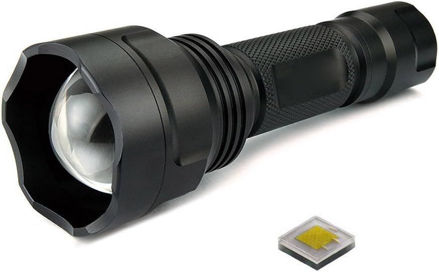 WKDUN INC UF-1505 CREE XP-L HI V3 Waterproof 3 Modes(High-Low-Strobe) LED Flashlight Adjustable Focus Zoomable Torch Lights for Hiking,Camping,Hunting etc.