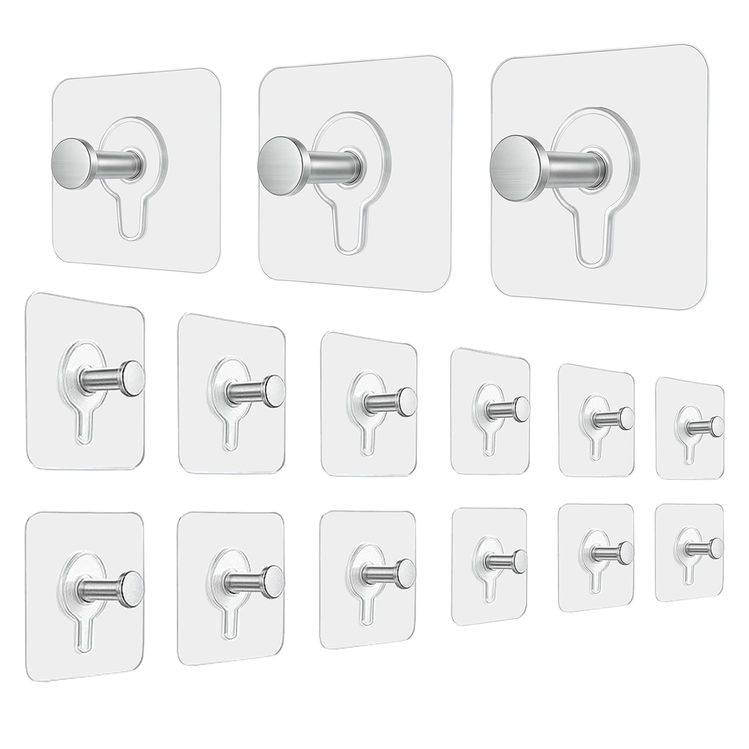 DALUCI Self Adhesive Hooks - Heavy Duty, No Drill -13 DALUCI Self Adhesive Hooks - Heavy Duty, No Drill -13