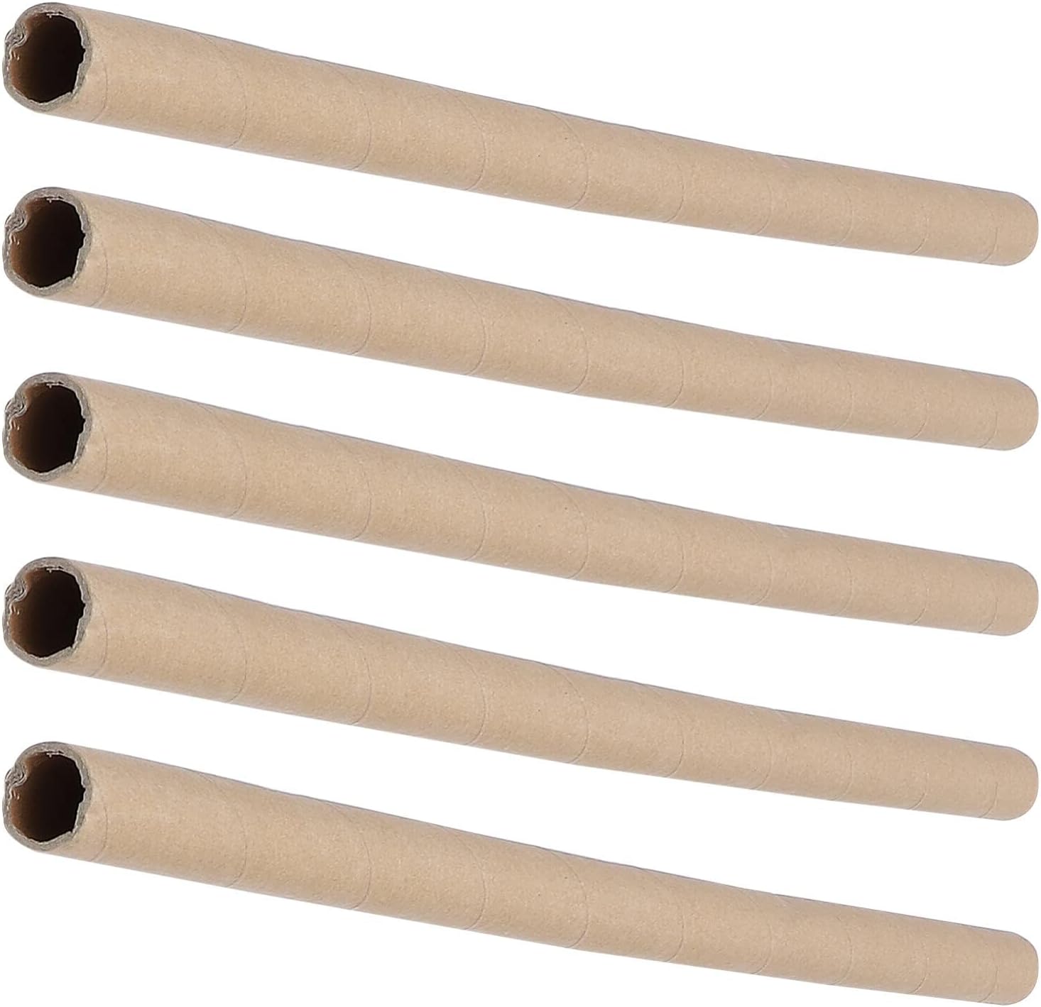 Ipetboom 5pcs Cardboard Tubes for Crafts - 26.6in Long Round Paper Tube Hand-Made Rolls for Craft Fishing Rod and Reel Towel Roll Durable Poster Holder DIY Art Projects Office Use - Khaki