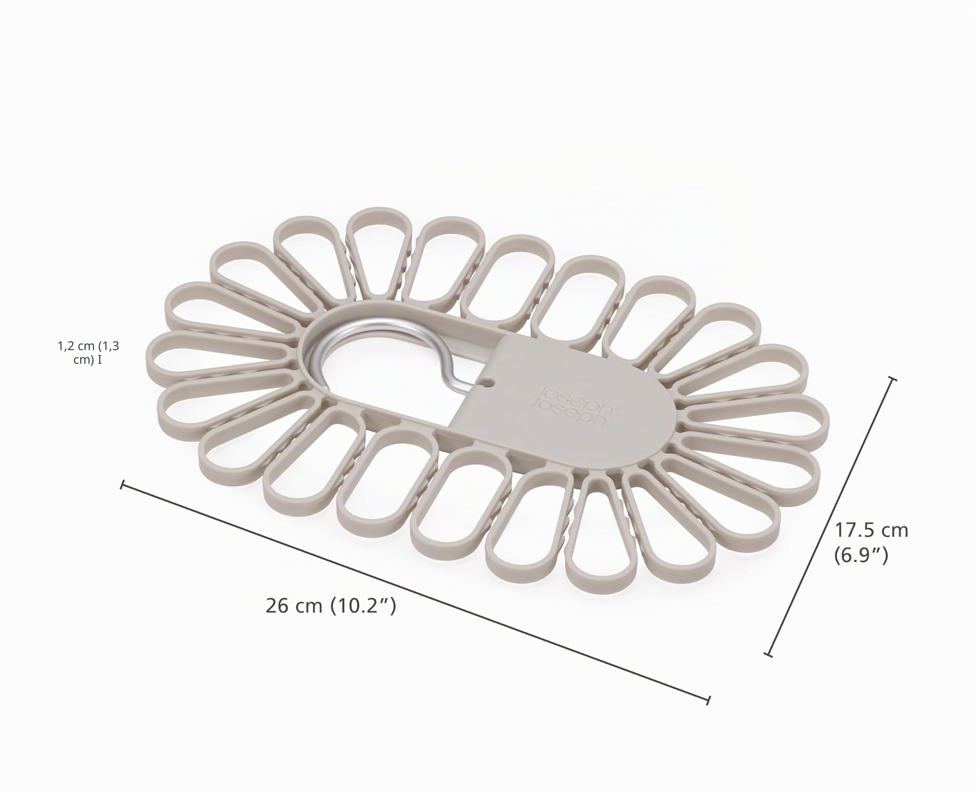 Joseph Joseph Petal Tendedero con 22 Pinzas, Ideal para Calcetines y Ropa Interior, Ganchos de Aluminio, Plegable