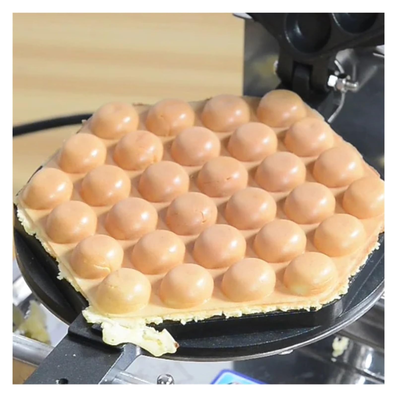 Macchina For Waffle A Bolle Rotante Elettrica Antiaderente Commerciale For La Cottura Di All'uovo Distribuzione Uniforme Del Calore