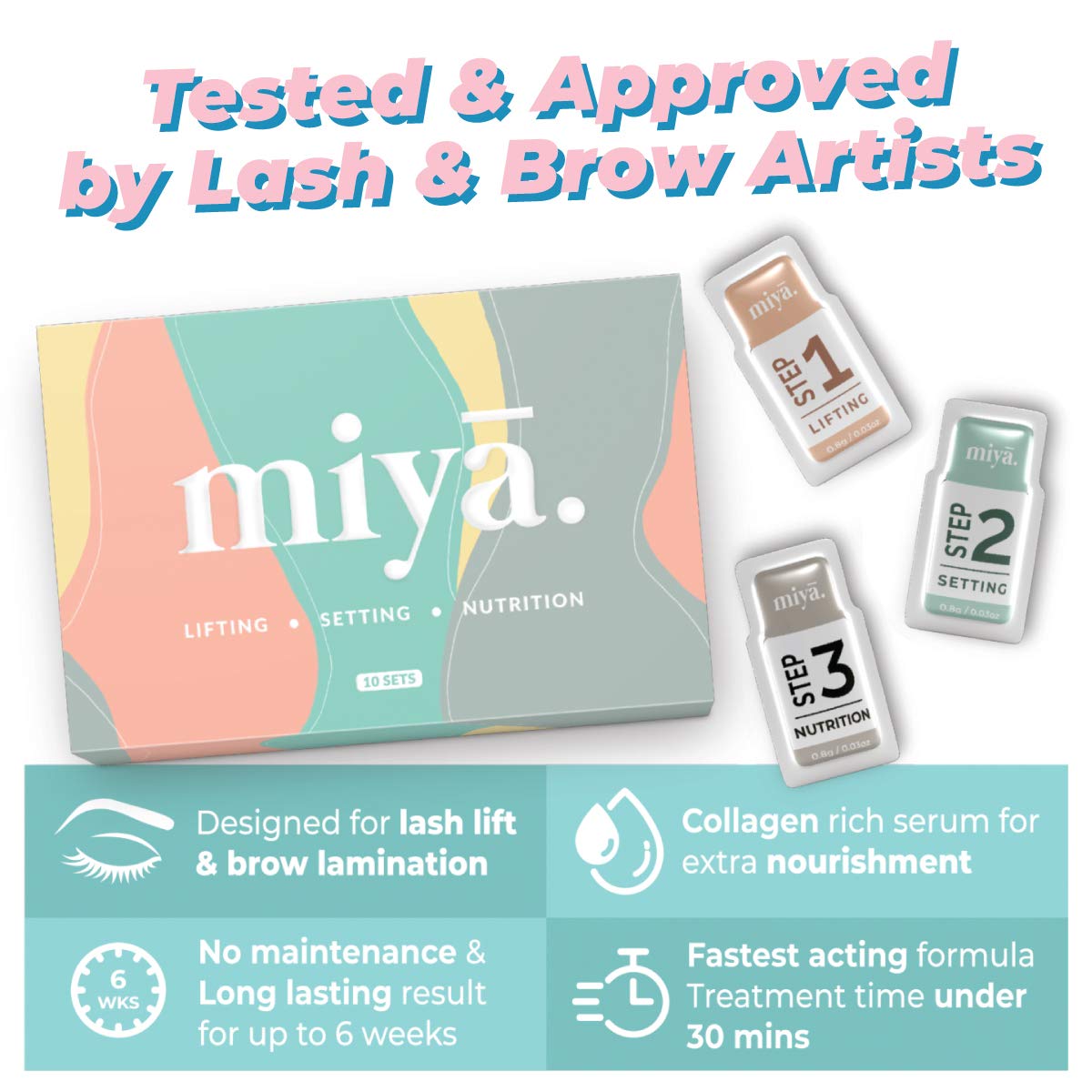 Buy MIYA LASH 2 in 1 Brow Lamination & Lash Lift Lotion Set Sachet