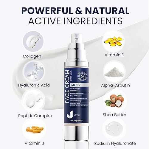 Miniatura 5 de Hidratante facial 6 en 1 para hombre crema facial para hombres, reduce el aspecto de las bolsas para los ojos, las ojeras y la hinchazón, cuidado de