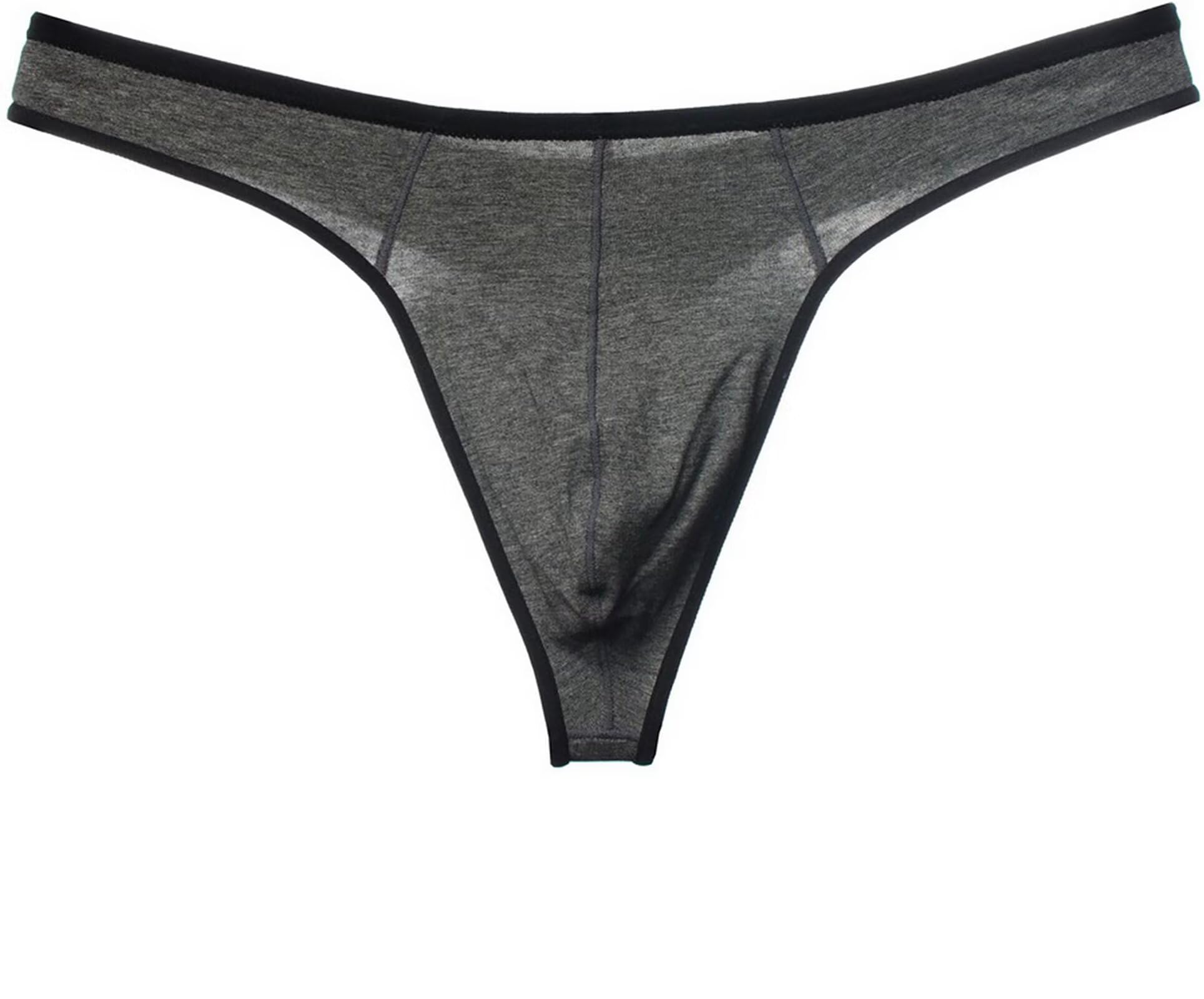 Faringoto Tanga de algodón para hombre, sin rastro, espalda en T, paquete de 4