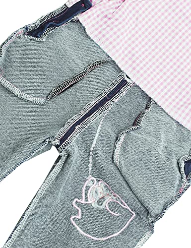 Image of Kidscool Space Baby Toddler Girls Soft Knitted Cotton Denim Cute Cartoon Overalls