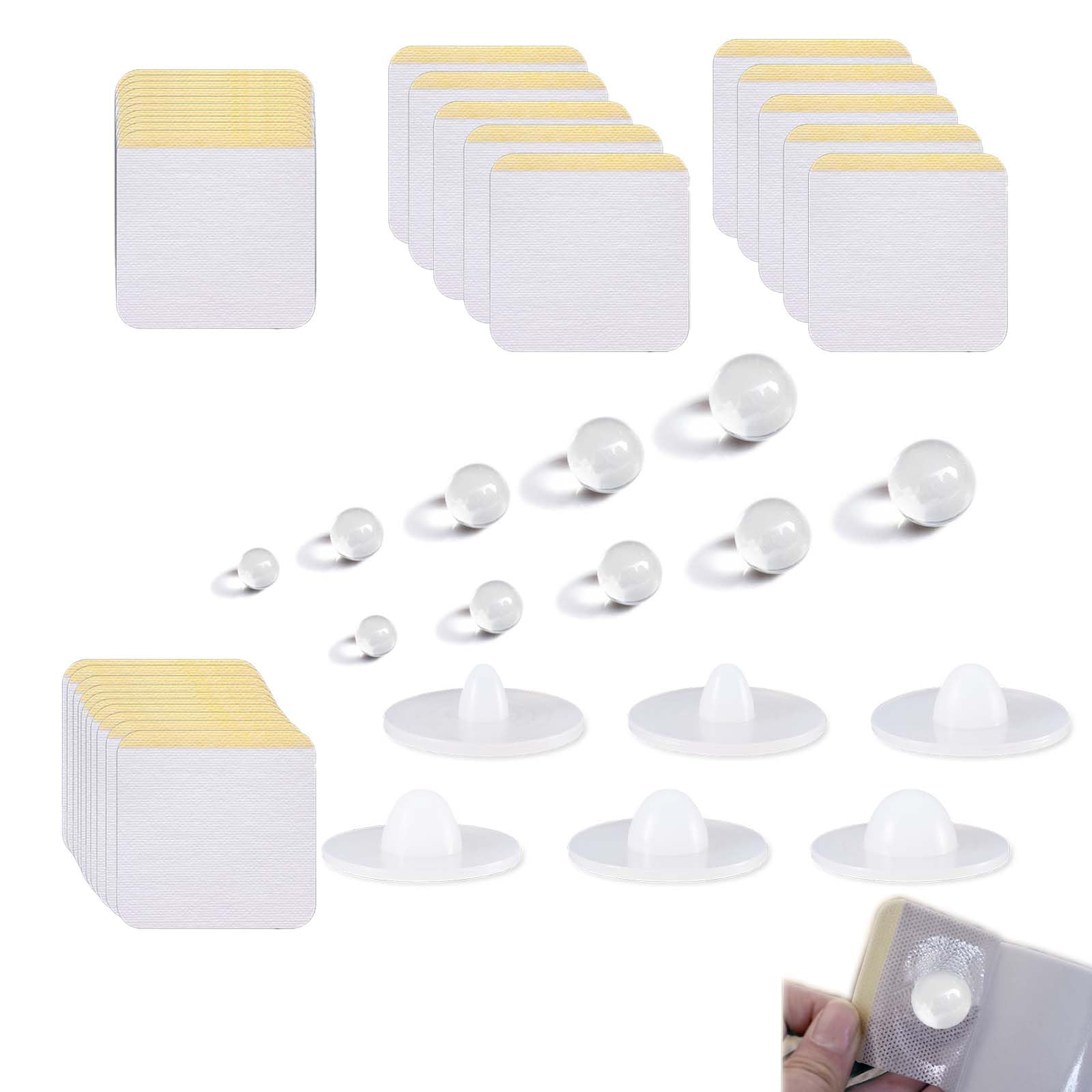 15PC Round Ball-Shaped Belly Button Plug Belly Button Shaper Post Tummy(10 Different Sizes) and 30 pc Breathable Belly Button Patch