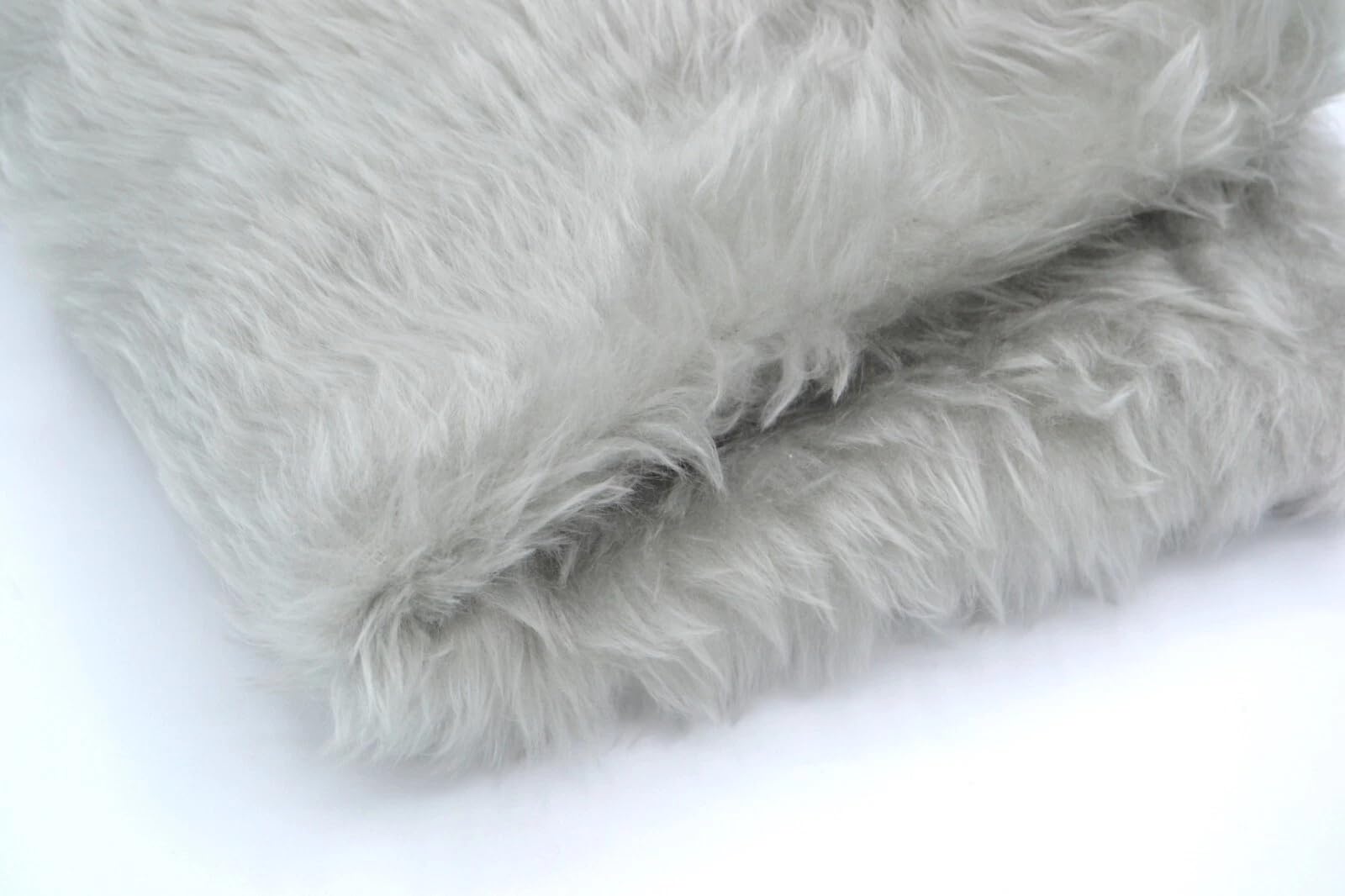 celloexpress Silver Fox Grey Fun Fur - 15mm Pile Teddy Bear & Soft Toy Making Faux Animal Fabric (1/4m - 50cm x 75cm) — image 1