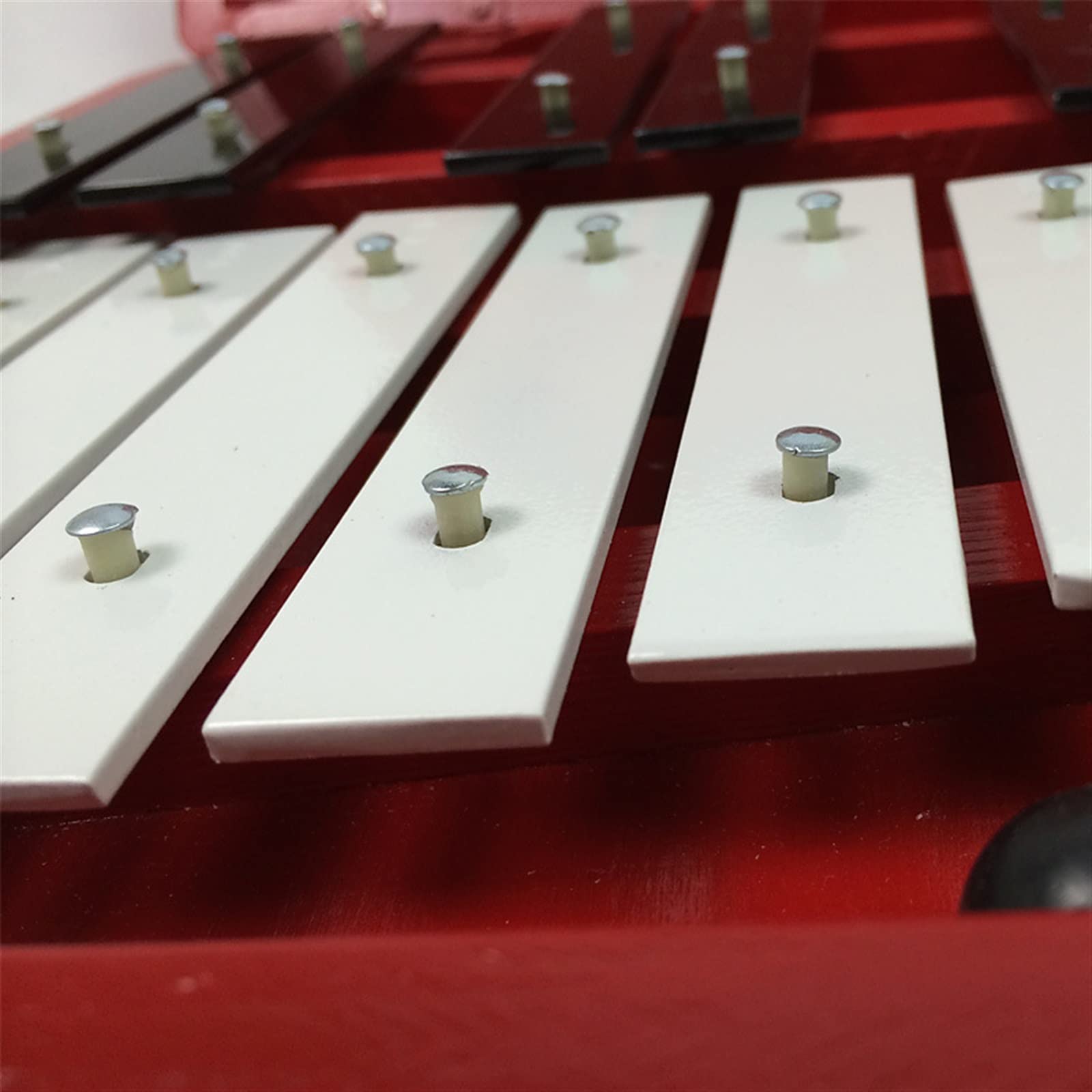 Percussão Musical Strumento a percussione con scatola rossa a 25 toni, piastra in alluminio, supporto per l'insegnamento della musica per pianoforte, percussioni Xilofoni