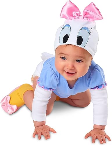 Amazon Com Disney Store Deluxe Daisy Duck Halloween Costume Bodysuit Size 0 3 Months White Toys Games