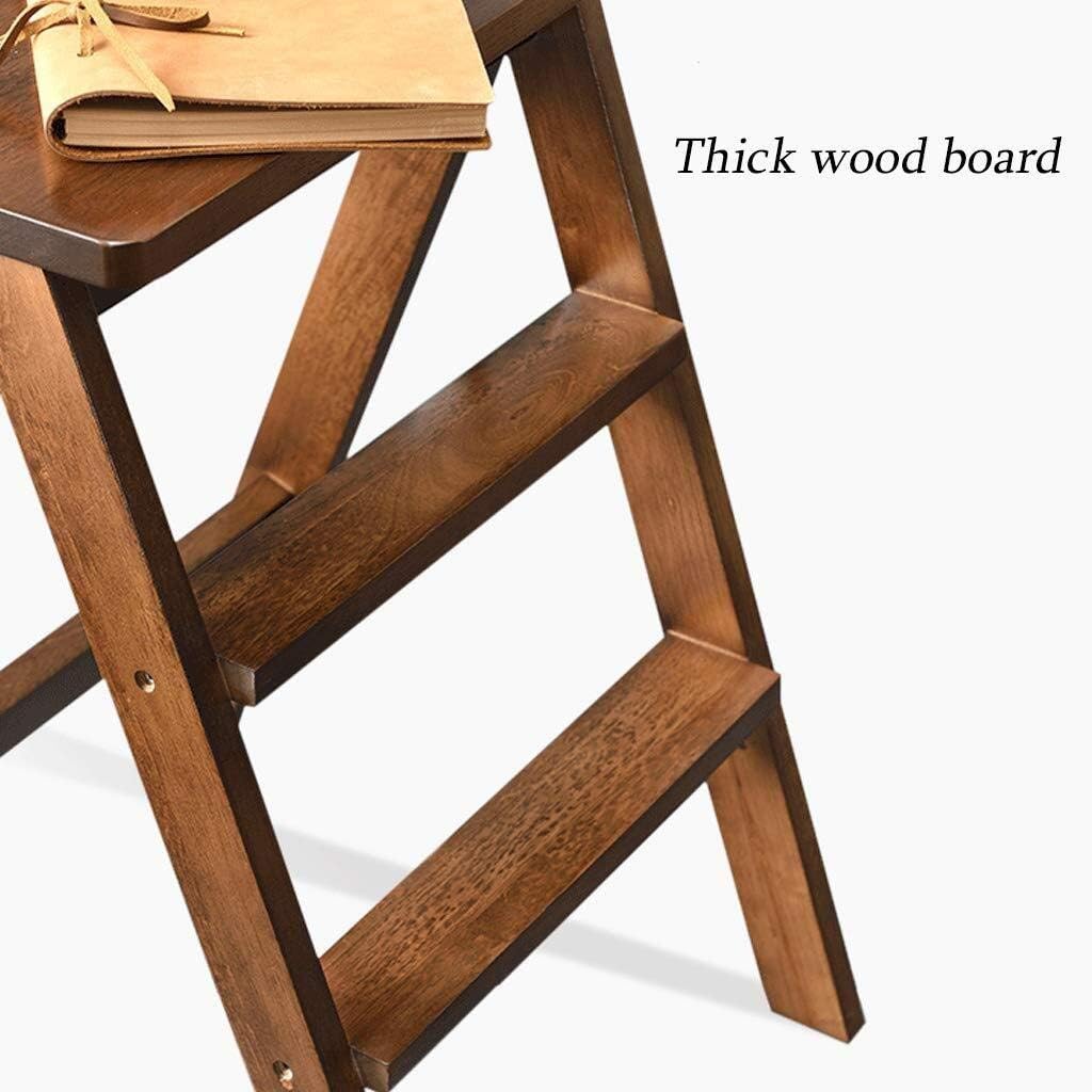 Foldable 3 Step Ladder Stool Kitchen High Stool Bench Widened Indoor Ascending Stepladder Staircase Chairs