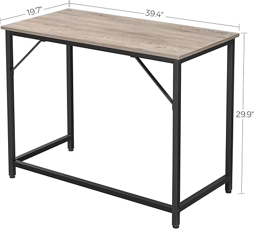 Miniatura 3 de VASAGLE Escritorio para computadora, escritorio de trabajo de oficina, 39.4 x 19.7 x 29.9 pulgadas, para estudio, dormitorio, oficina en casa, sala
