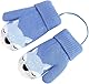 0-3 Jahre Baby Winter Handschuhe Kinder Gestrickte Fäustlinge Warme Fleece Gefütterte Handschuhe Fausthandschuh mit Schnur Outdoor Weich Winterhandschuhe Skihandschuhe Handwärmer für Jungen Mädchen