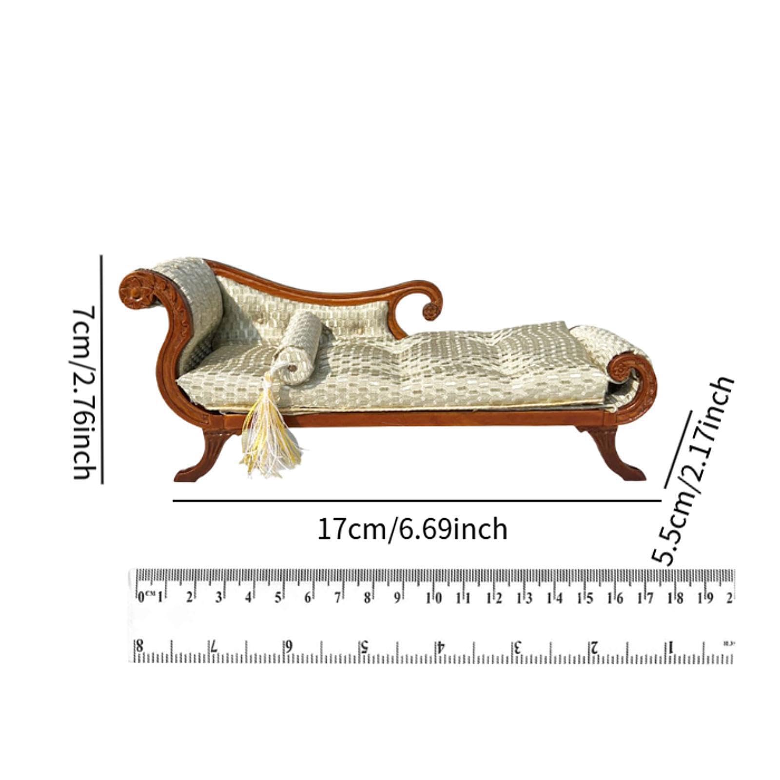 Mobili per casa delle bambole in Per scala 1/12, divano in legno, modello decorativo, invita alla creatività, accessori fai da te che migliorano gli