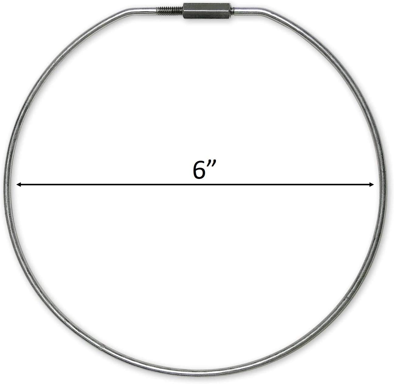 Lucky Line Threaded Locking Key Rings 6", (79605), Silver