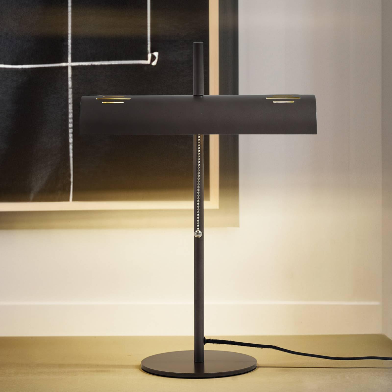 Lucande flexo en gris oscuro, lámpara de mesa | lámpara de escritorio, e27, 2 bombillas, moderno para sala de estar, salón, dormitorio