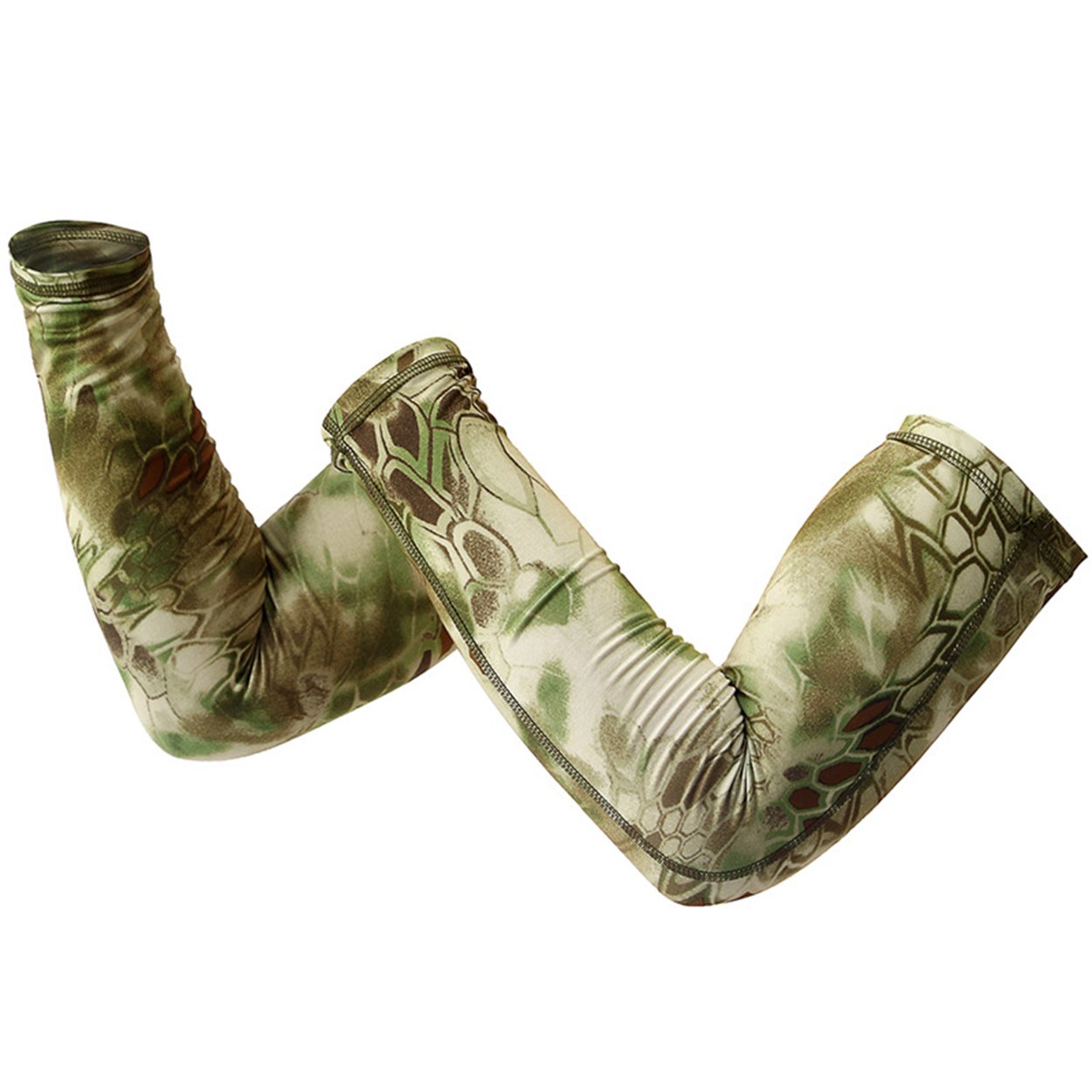 xsby UV Sun Protection Cooling Arm Sleeves for Men Women Youth, Cool Long Cover Arms Sports Gloves Golf Cycling Running Driving Baseball Basketball Tattoo Green XL